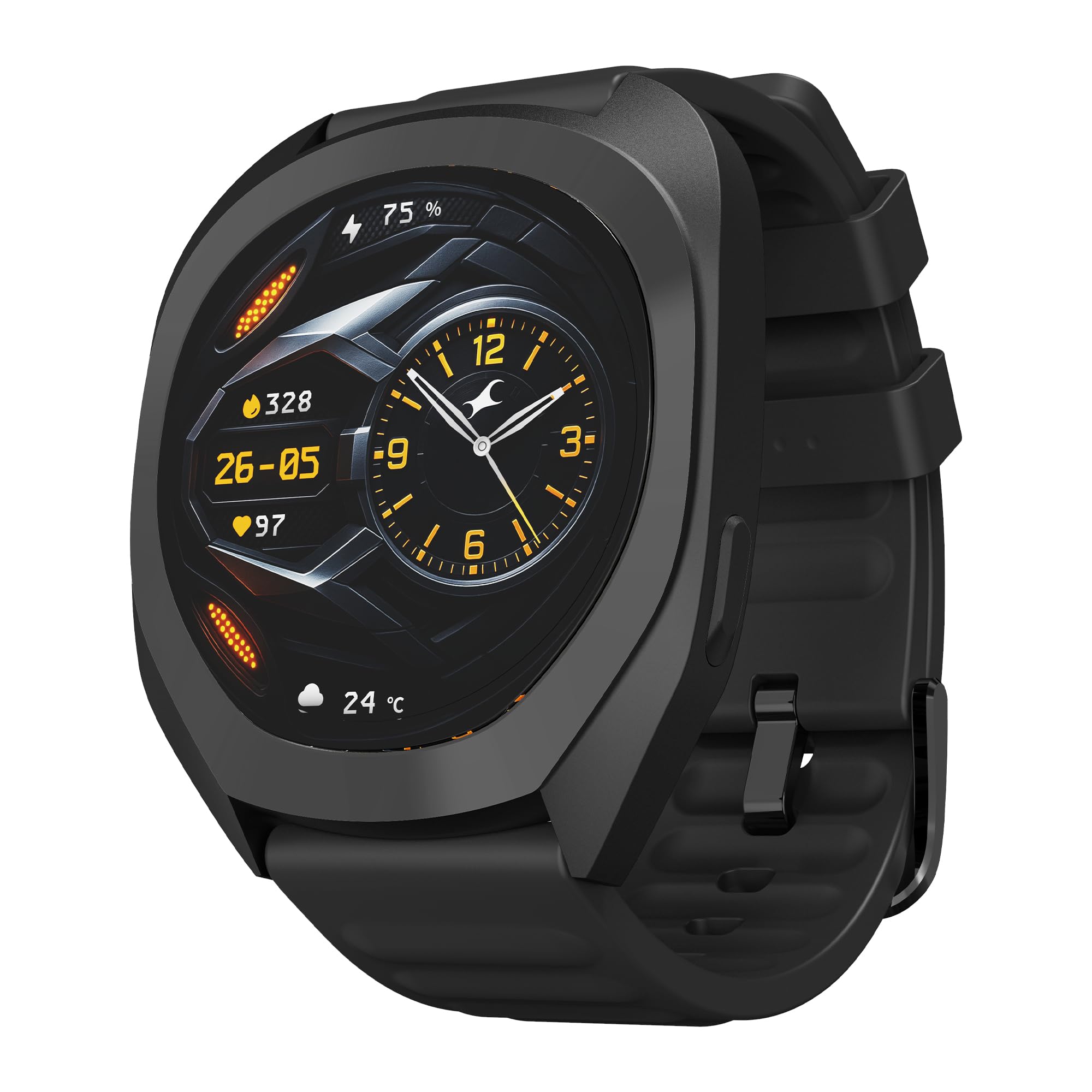 Fastrack Cosmix Smartwatch 1.32" inch AMOLED Display,Cosmic Drive Inspired Case Design,AI Watcface,AI Chat, 24/7 Health Suite, BT Calling, SpO2, HRM, IP68, Multiple Menu Styles, Games - Onyx Black-image-11
