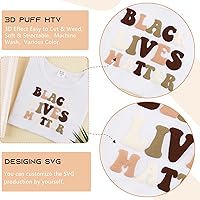 Vista 4 de Tintnut Vinilo de Transferencia de Calor Inflado - Rollo de Vinilo de Transferencia de Calor (HTV) Inflado 3D Color Marfil de 10 pulgadas x 6 pies