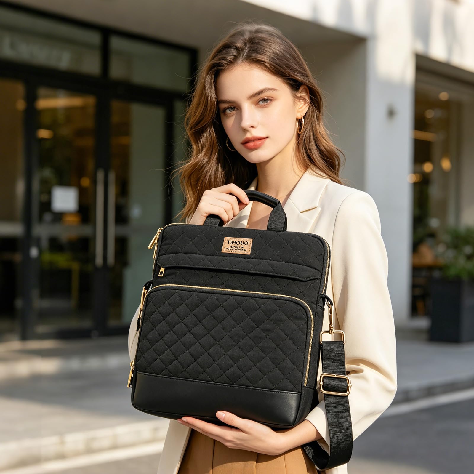 TiMOVO Funda para Portátil MacBook Neo de 13 Pulgadas 2026 Modelo A3404 con Chip A18 Pro, Bolsa con Correa para Hombro y Bolsillo Pequeño Extraíble, Negro