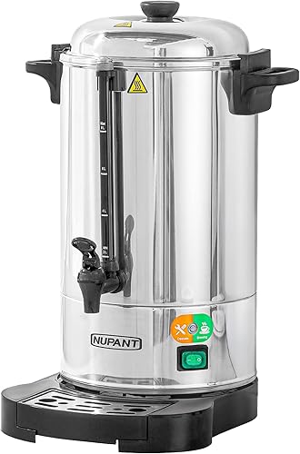 Miniatura 10 de Urna de café comercial de 50 tazas/8 litros con percolador mejorado, dispensador de bebidas de acero inoxidable 304 con modo de mantener caliente