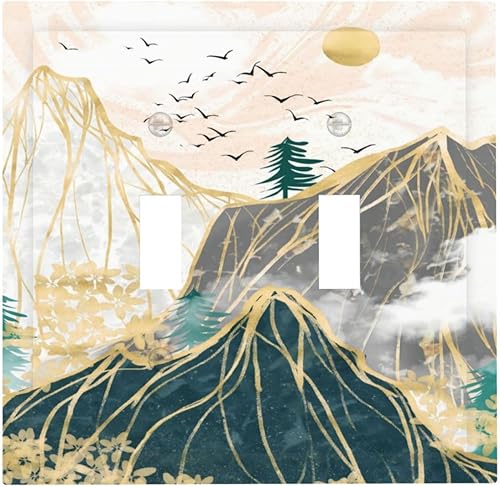 Miniatura 135 de Cubiertas de Interruptor de Luz de 1 Pandilla Bosques Animales Flores Hierba Árboles Placa de Pared Decorativa Interruptor Eléctrico para Decoración