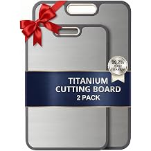 Titanium Cutting Board for Kitchen, Double Sided Chopping Board Set