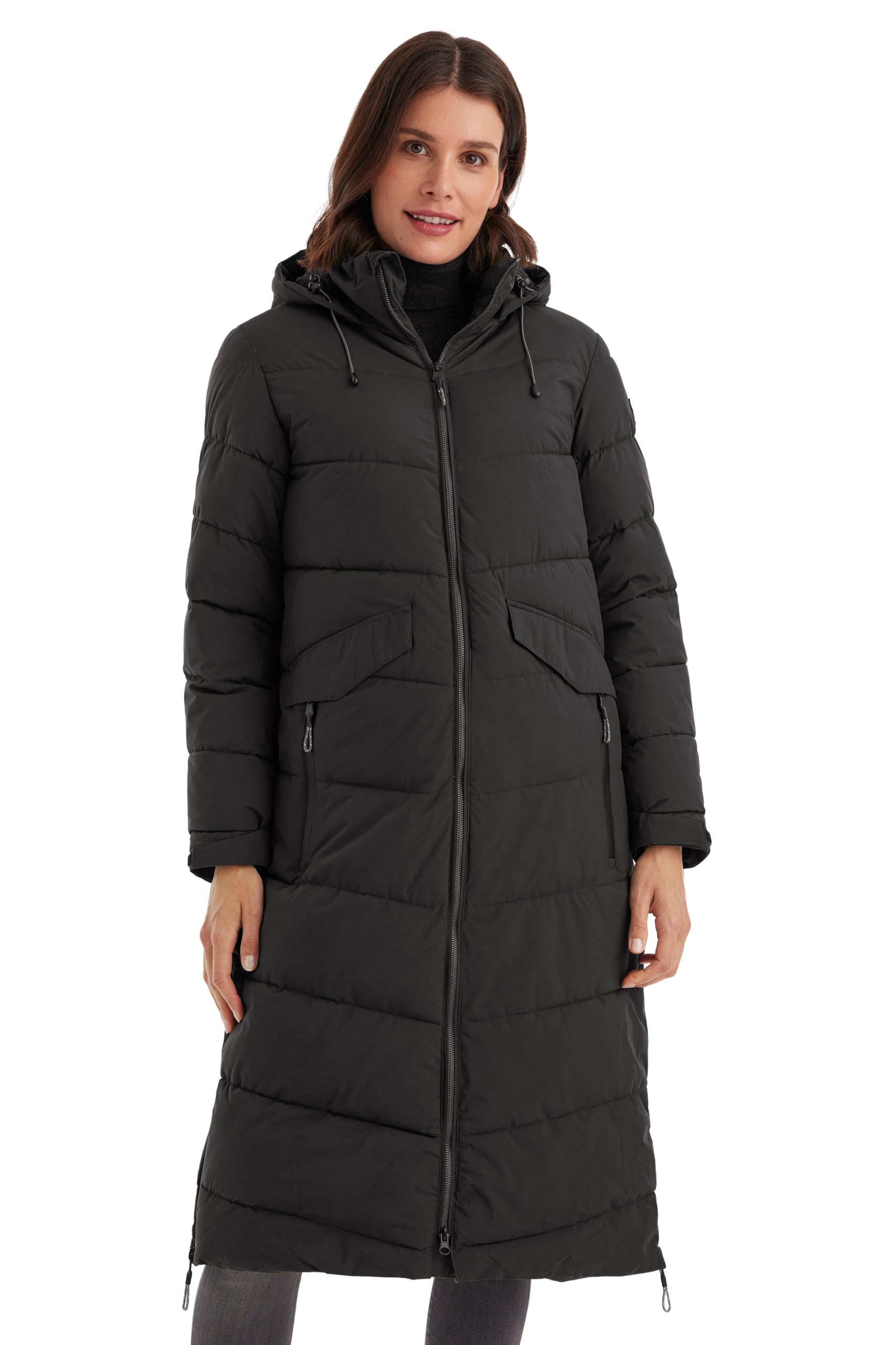Killtec Damen Kow 62 Wmn Qltd Ct Wintermantel/Mantel in Daunenoptik mit Kapuze
