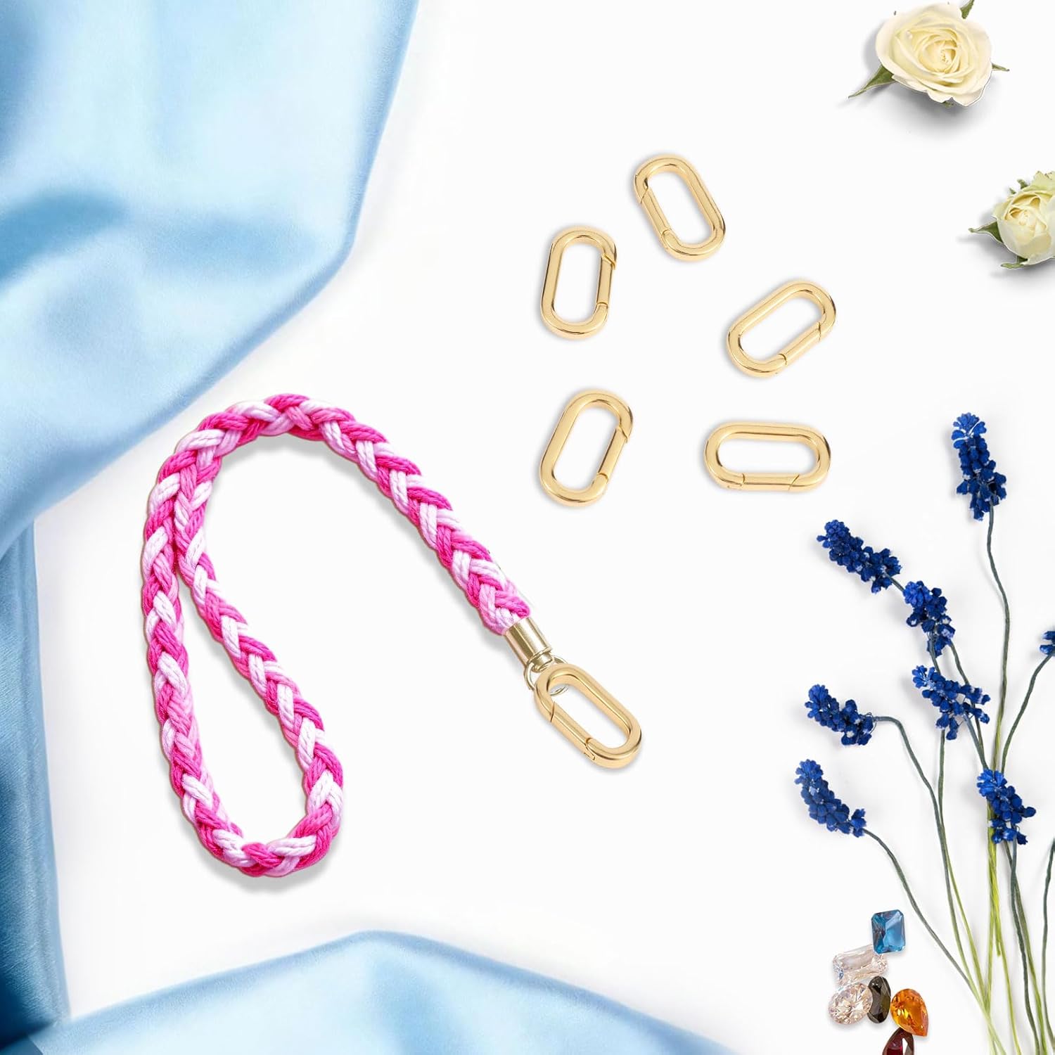 18K Gold Filled Jewelry Clasps Oval Spring Clip Carabiner Necklace Bracelet Shortener Connector for DIY Crafts (22mm-12 pcs) - Image 3