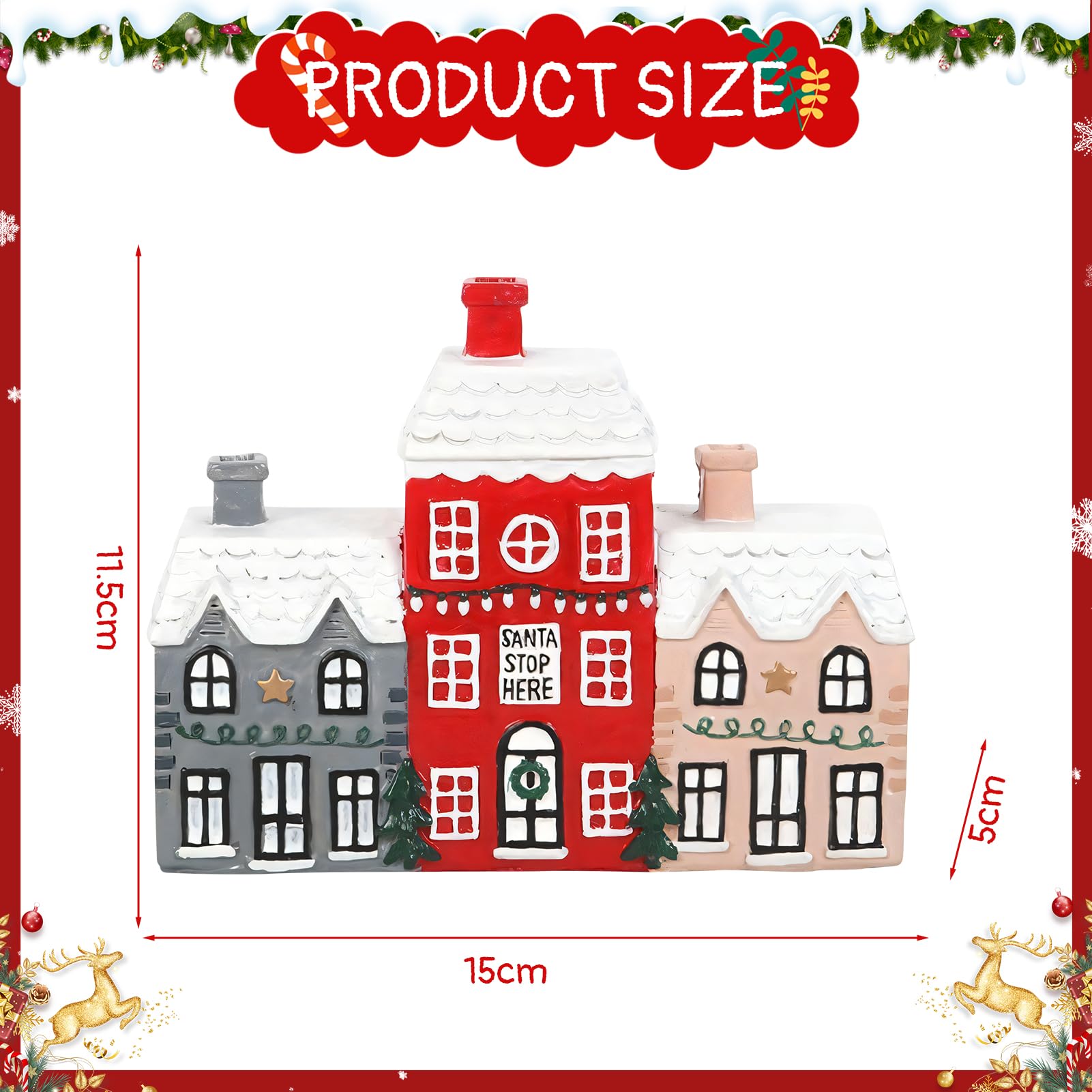 Räucherhaus Weihnachten - Räucherkerzenhalter Aus Harz 10cm