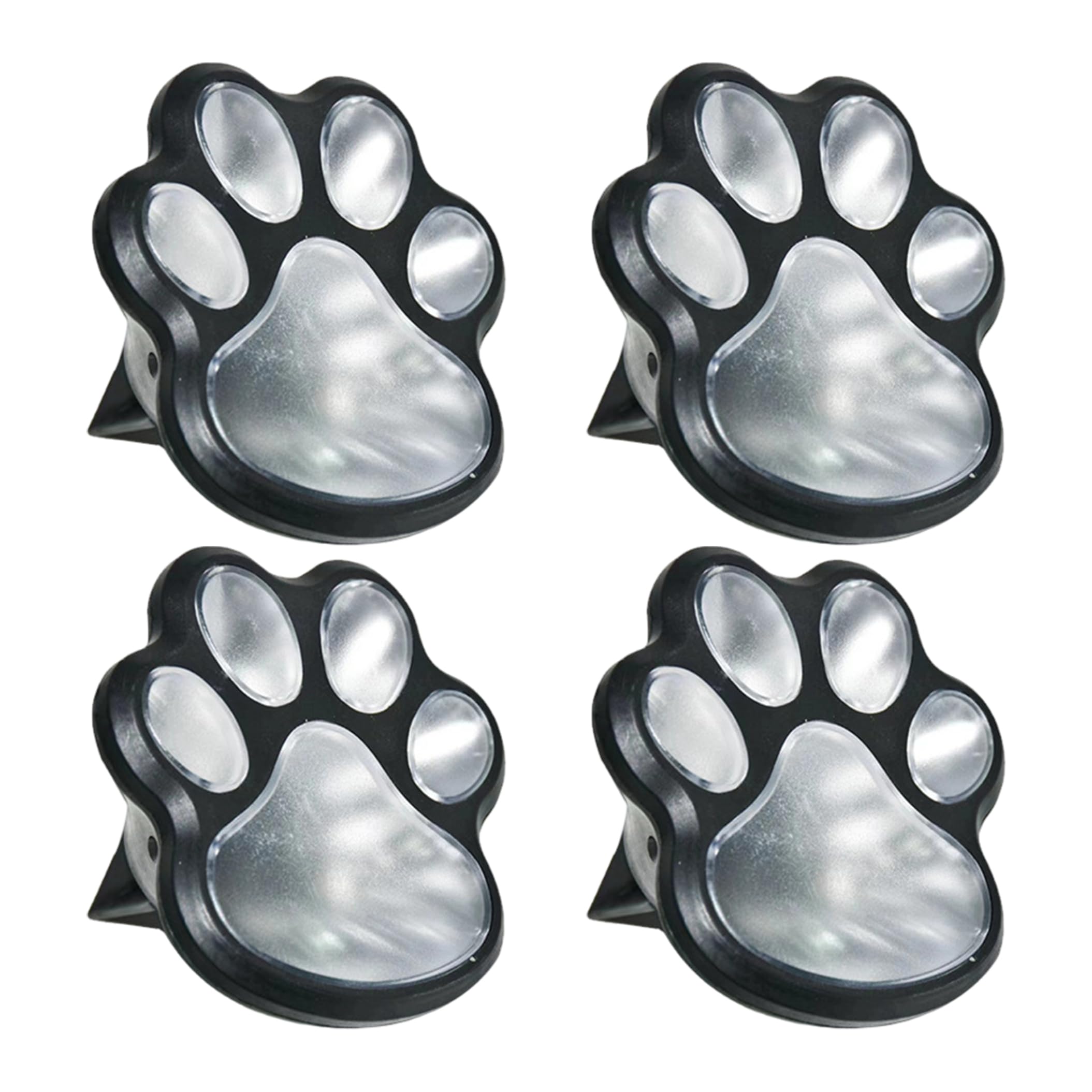 4pcs Solar Paw Print Lights Outdoor, Cat Paw Shape Garden Lights Solar Powered for Lawn Driveway Walkway Patio Print Outdoor for Outside