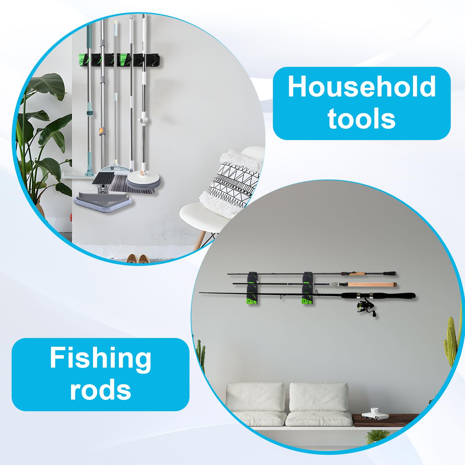 Soporte Cañas de Pescar Portacañas Plástico Goma UV Antideslizante Juego 2 Unidades Barco