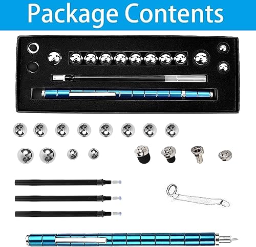 Miniatura 4 de Bolígrafo para ansiedad, bolígrafo magnético para aliviar la presión, juguete novedoso para aliviar la presión, regalo para niños o amigos (azul)