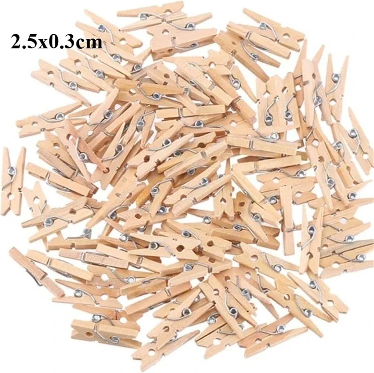 Clothes Pins 500Pcs Wooden Clothespins Multi-Functional Reusable Mini Wooden Clips Small Clothes Pins for Photos for Photo Wall and DIY Craft