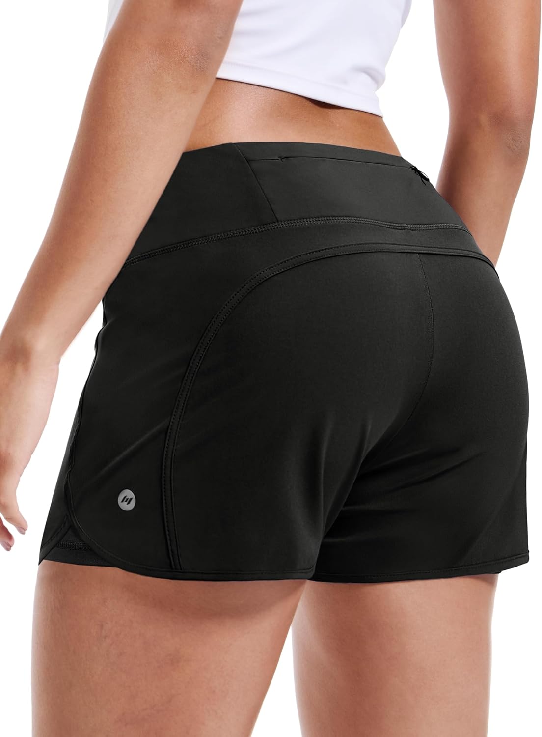 MIER Women's 2 in 1 Running Shorts Athletic High Waisted