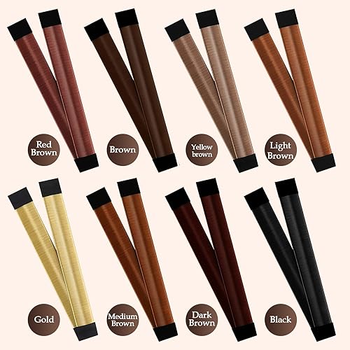 Miniatura 8 de Magic Hair - 2 donas para hacer moños, herramienta de peinado de cabello con giro francés, accesorios para moño con 20 pasadores de pelo, 5 bandas