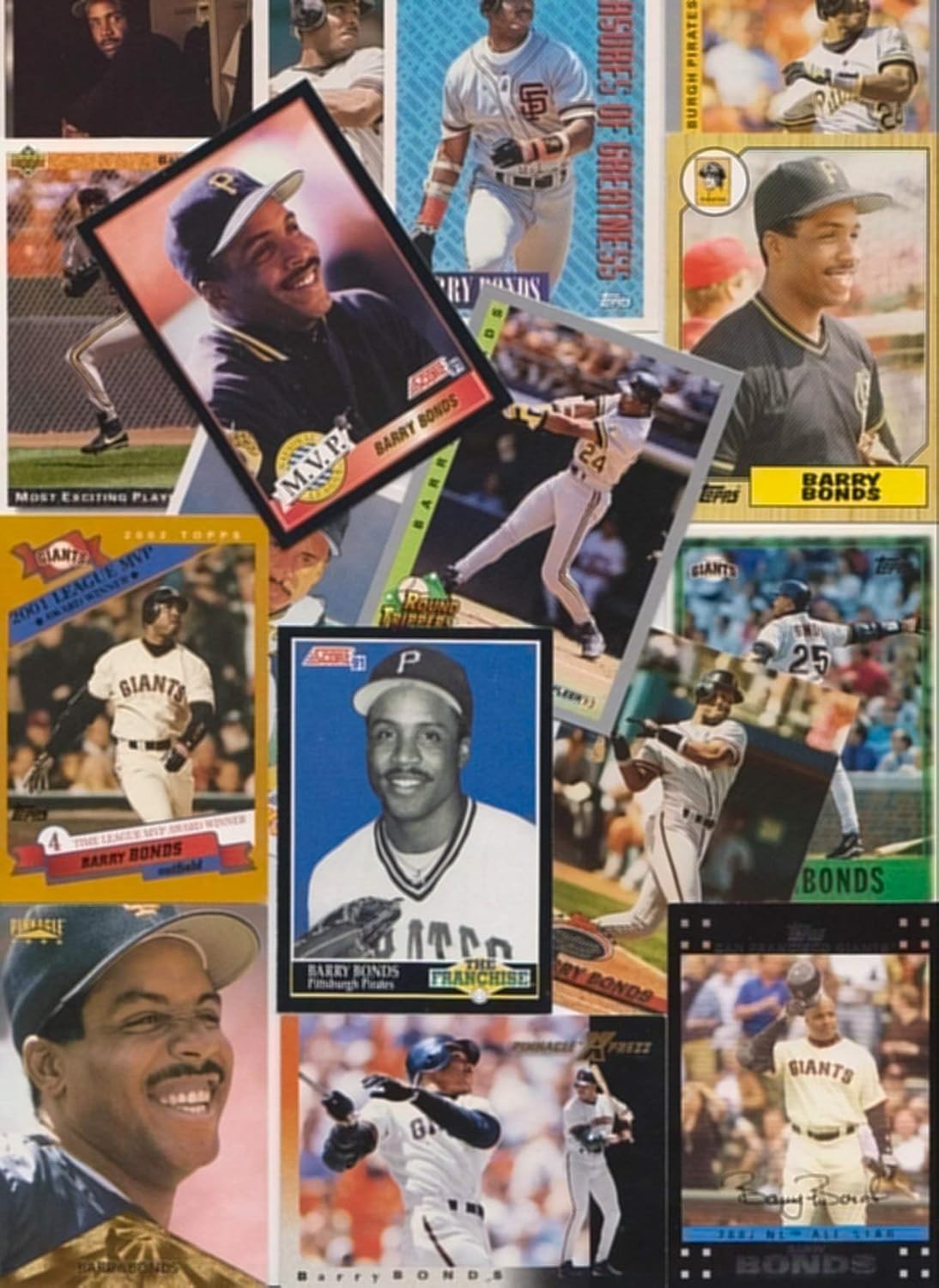 Barry Bonds / 100 Different Baseball Cards Featuring Barry Bonds