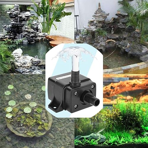 Miniatura 6 de Saim Bomba de acuario pequeña AC606 Bombas de agua para acuario Bomba sumergible para estanque de fuente, mini para estanque de peces, estatua