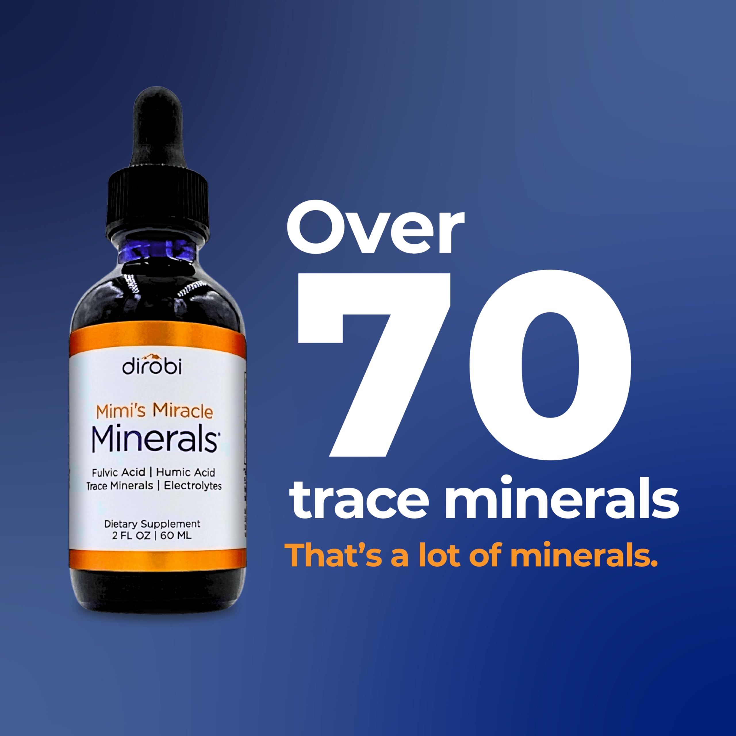 Mimi's Miracle Minerals – Fulvic & Humic Acid Supplement with 72+ Ionic Trace Minerals, Energy, Hair & Nail Growth Support, Organic Plant-Derived Liquid Drops, 8 oz : Health & Household