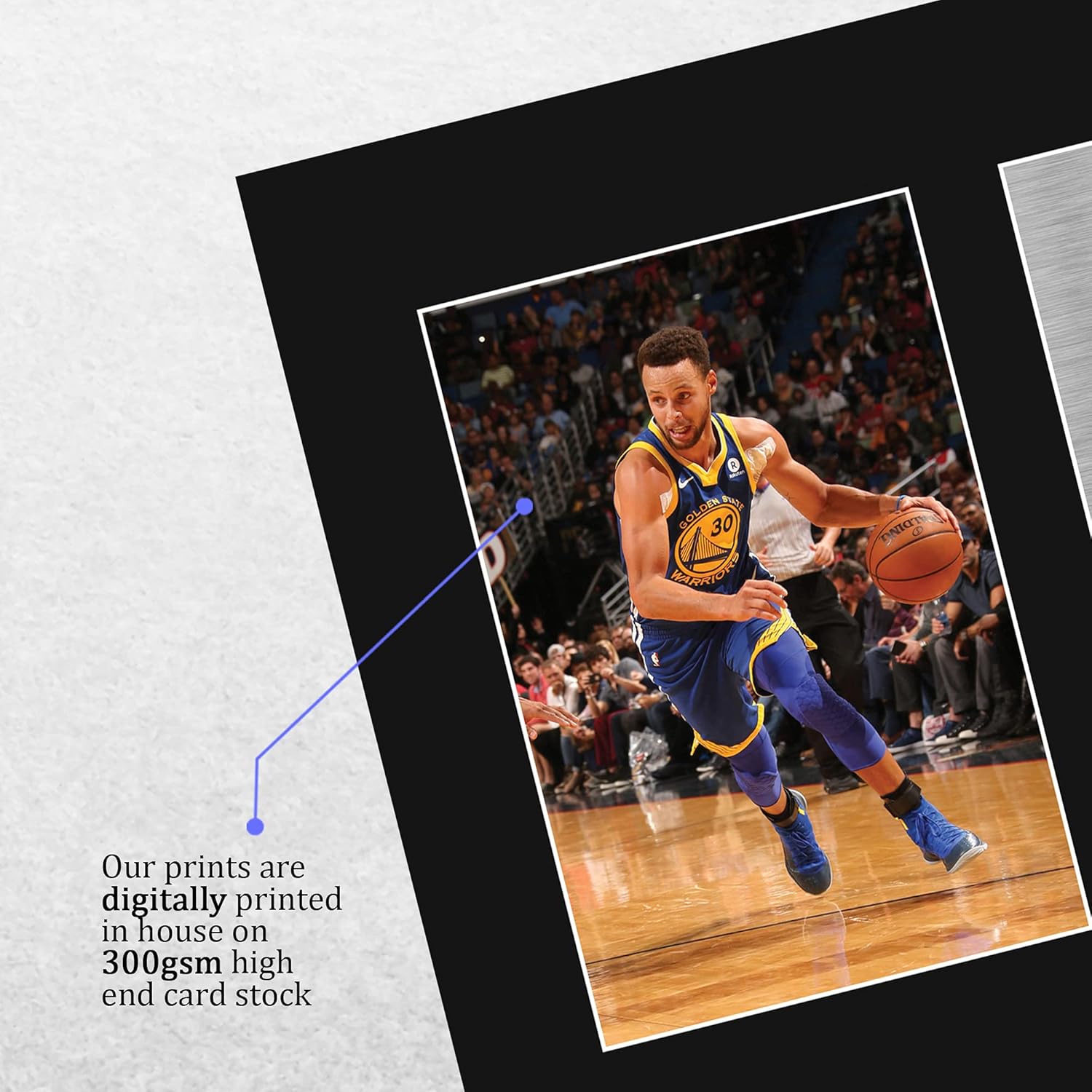 HWC Trading Steph Curry Golden State Warriors Gifts USL Printed Signed Autograph Picture for Basketball Memorabilia Fans - US Letter Size