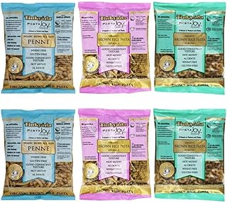 Tinkyada Organic Gluten-Free Brown Rice Pasta 3 Shape Variety Bundle: (2...