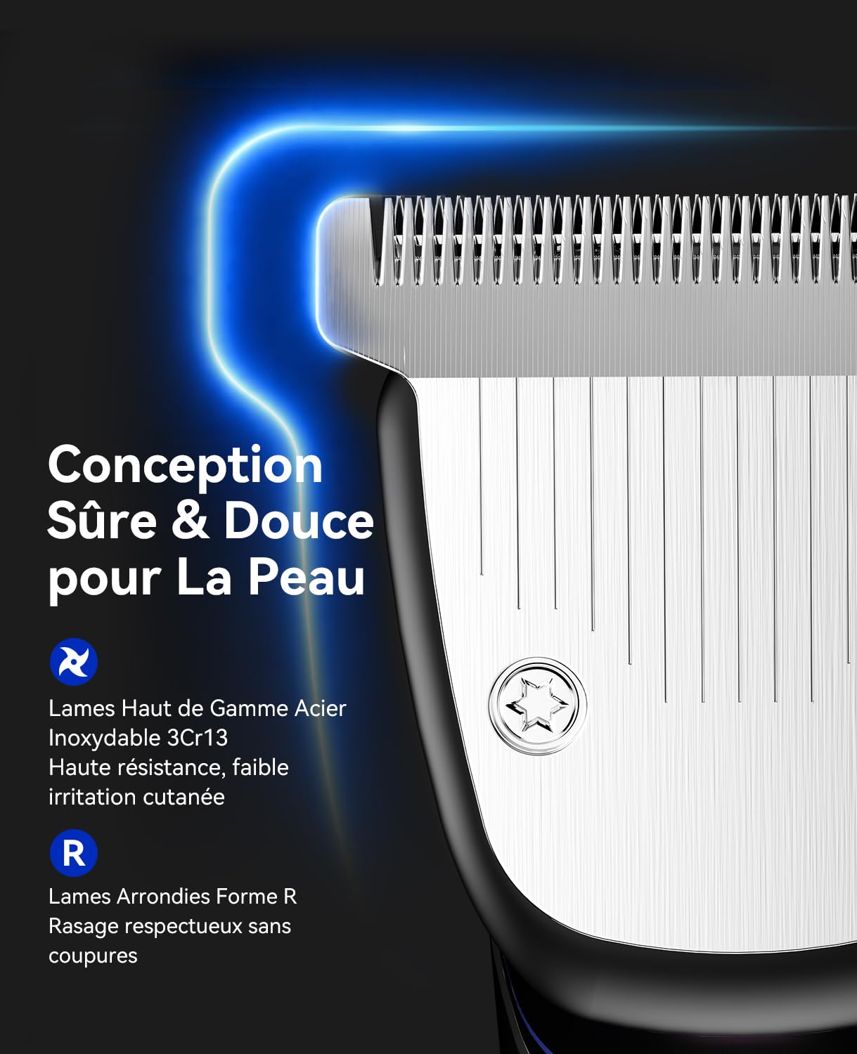 KENSEN Tondeuse tout-en-un 18 accessoires pour corps, barbe et cheveux | 2 velocità 120 Mins d'Autonomie Tondeuse Multifonction Homme 100% Étanche, 7 Hauteurs de Coupe(3/4/6/9/11/12/15mm)