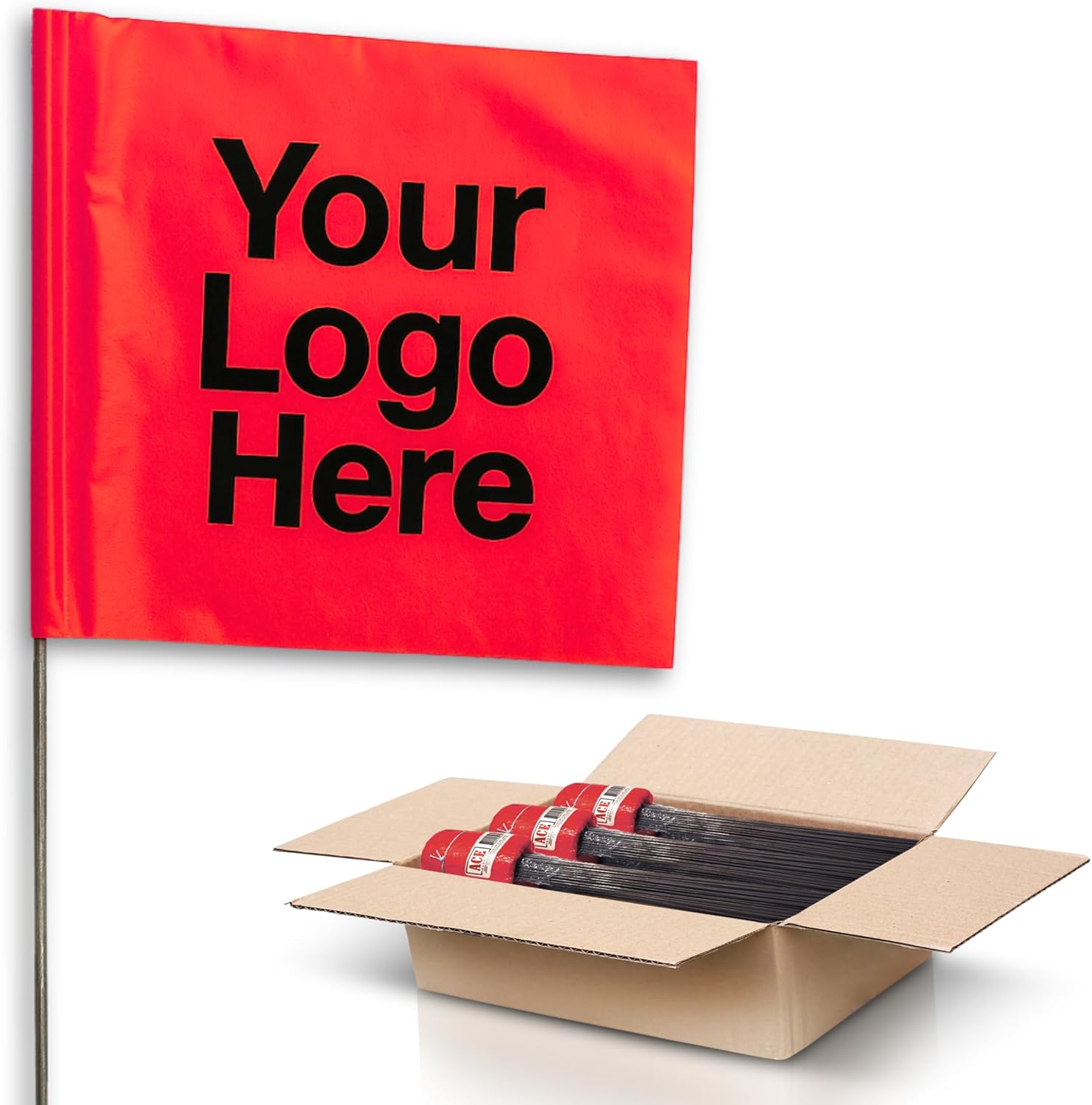 Amazon.com: Custom Marking Flags 1000 Pack - Red - 4x5x15 Inch Red ...