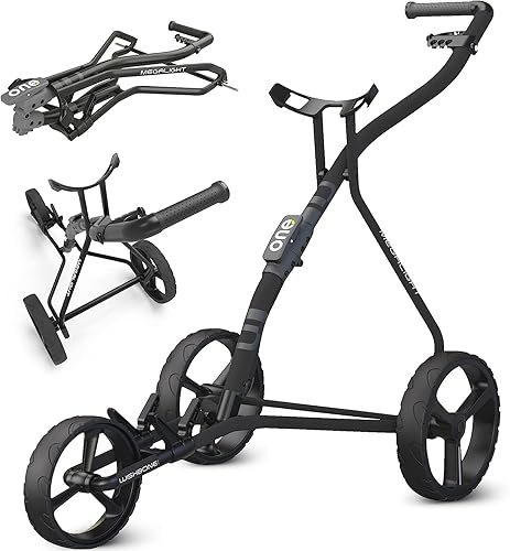 Carrito de golf - Carrito de golf con 3 ruedas (Wishbone ONE Megalight 3) Negro