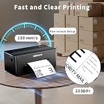 Rongta 4x6 Bluetooth Thermal Shipping Label Printer, Wireless Shipping Label Maker for Amazon FBA, Ebay, Shopify, FedEx | Compatible with Windows/Mac/Android/iOS (Black)