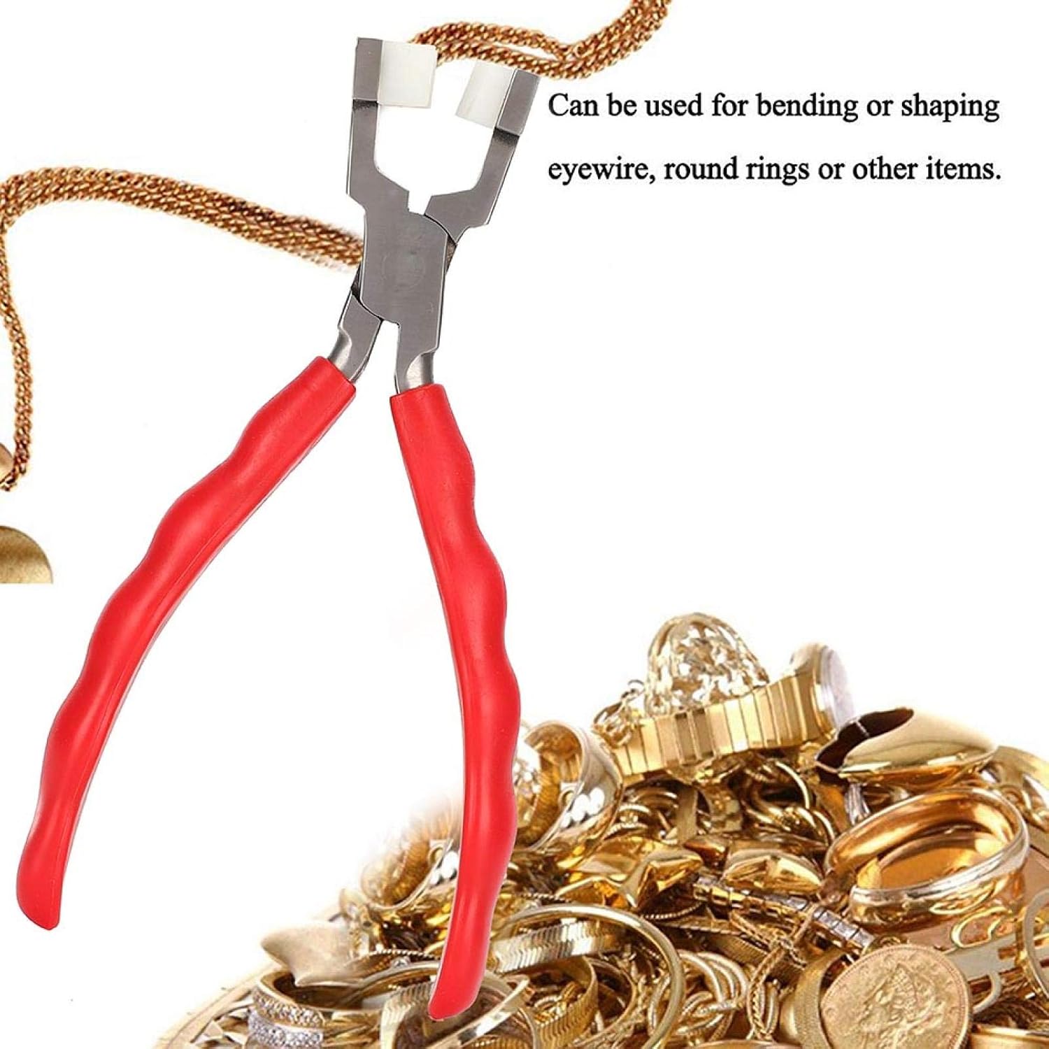 Nylon Jaw Pliers for Jewelry Making, Nylon-jaw Chain-nose Pliers,double Flat & Round Nylon Jaw Pliers Bracelet Jewelry Making Metal Forming Repair Tool(#2)
