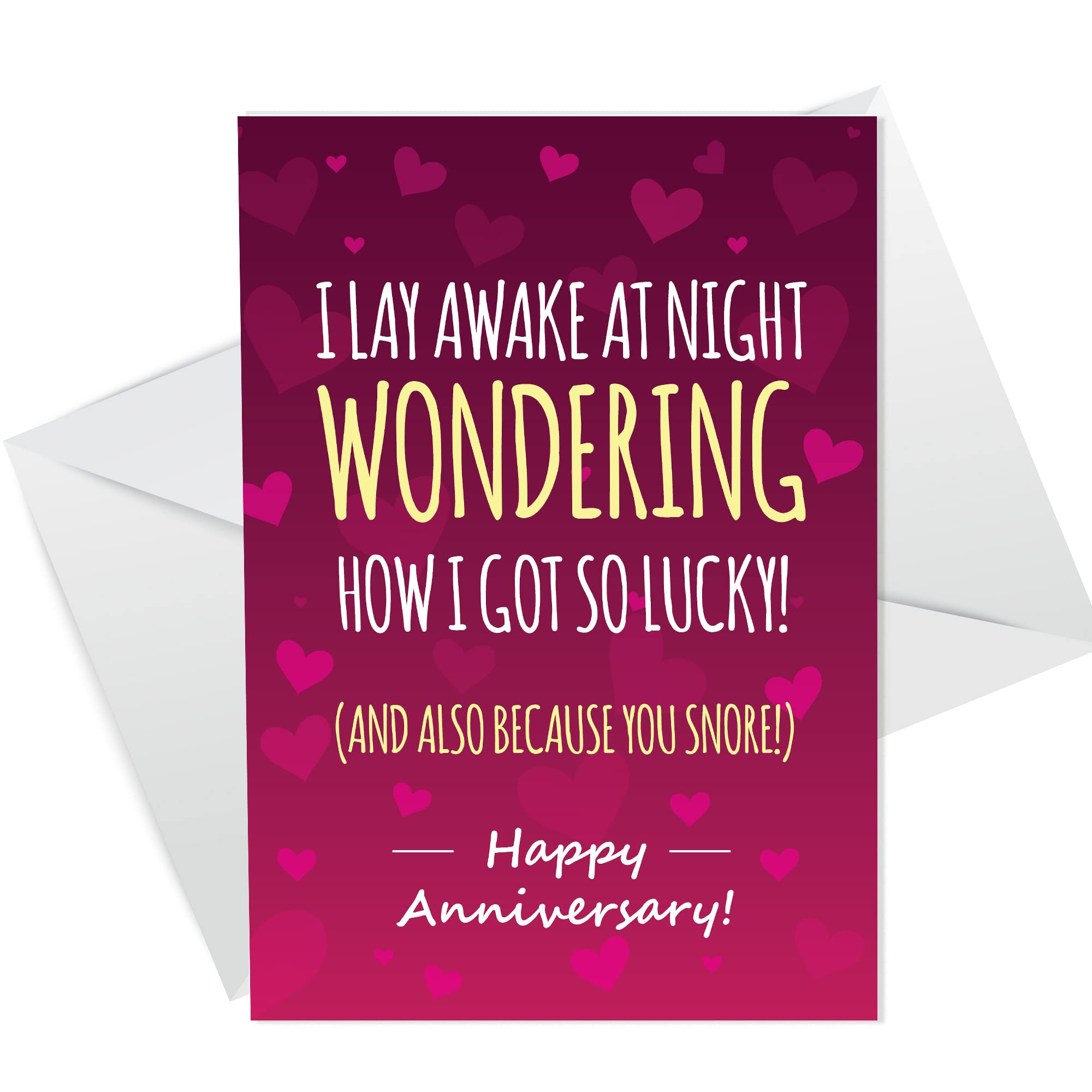 Funny Anniversary Card For Him Her SNORE Card For Husband Boyfriend Wife