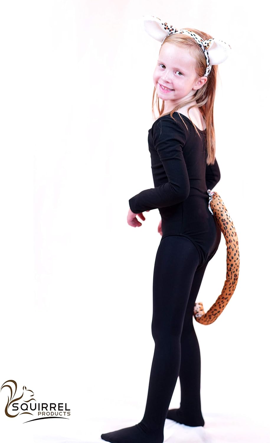 Squirrel Products Cheetah Headband Ears and Tail Costume Accessory Set - Fits Adults and Kids image 3