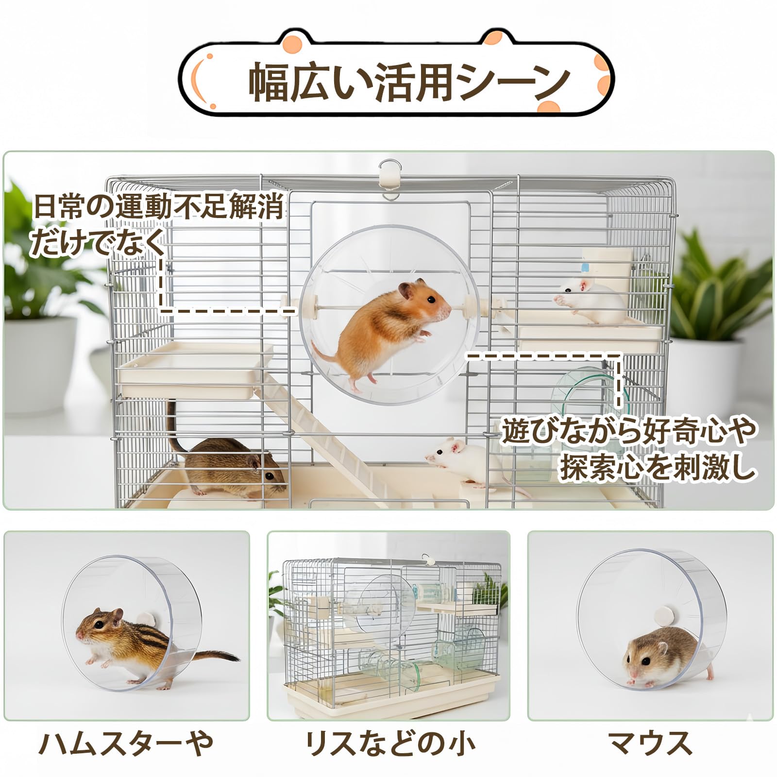 Amazon.co.jp: ハムスター 回し車 サイレントホイール 22cm ハムスター