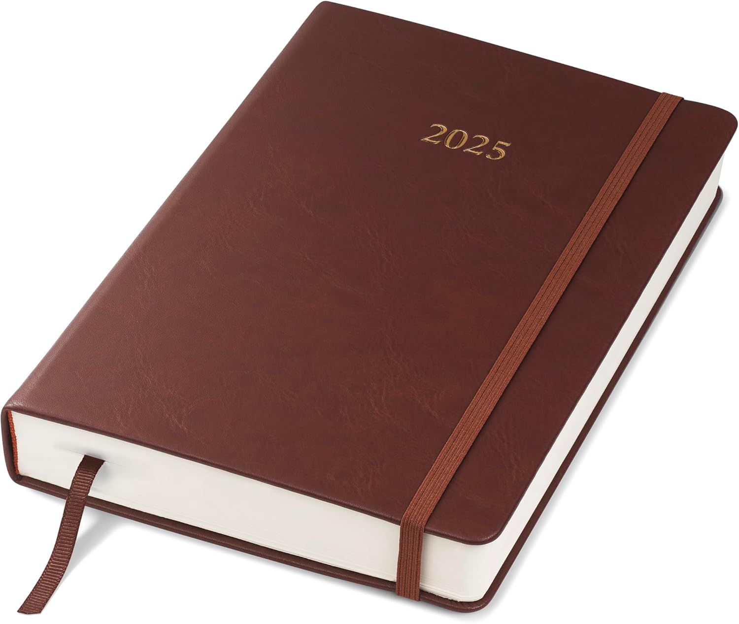 Wykeham’s Executive 2025 Daily Journal Planner – Customization Available (Conker, 8.5″×5.5″)