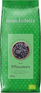 Mundo Feliz - Lot de 2 sachets de prunes séchées bio dénoyautées, 2 x 500 g