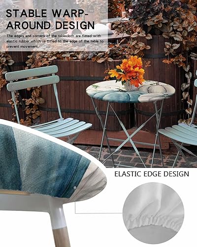 Vista 78 de Mantel redondo ajustable de Navidad para mesa redonda, mantel rojo floral de Navidad, mantel impermeable con borde elástico, mantel circular rojo