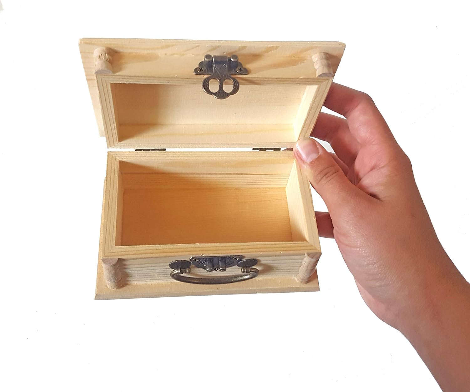 Sun and Moon Celtic Knot Wooden Keepsake Box - Free Personalized Engraving, Decorative Latch Box for Jewelry & Trinkets, Unique Custom Gift with Celtic Symbolism