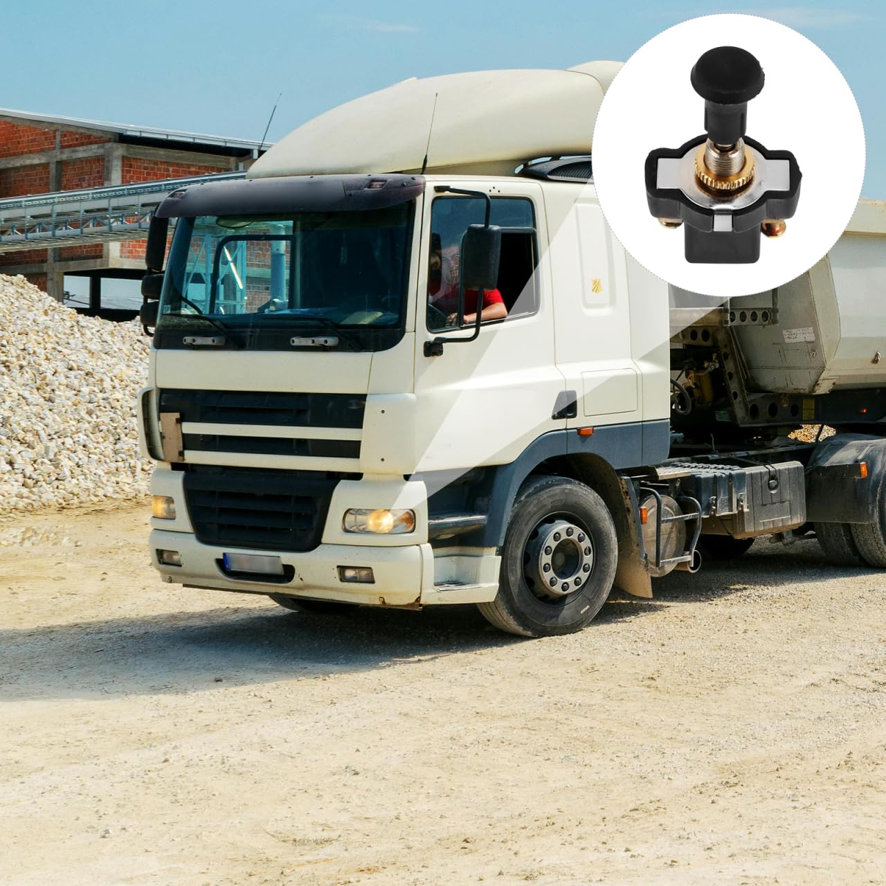 iplusmile Interruttore Fari a Tirante 12V Universale Per Auto E Camion Push Pull Manuale in Metallo PVC ABS