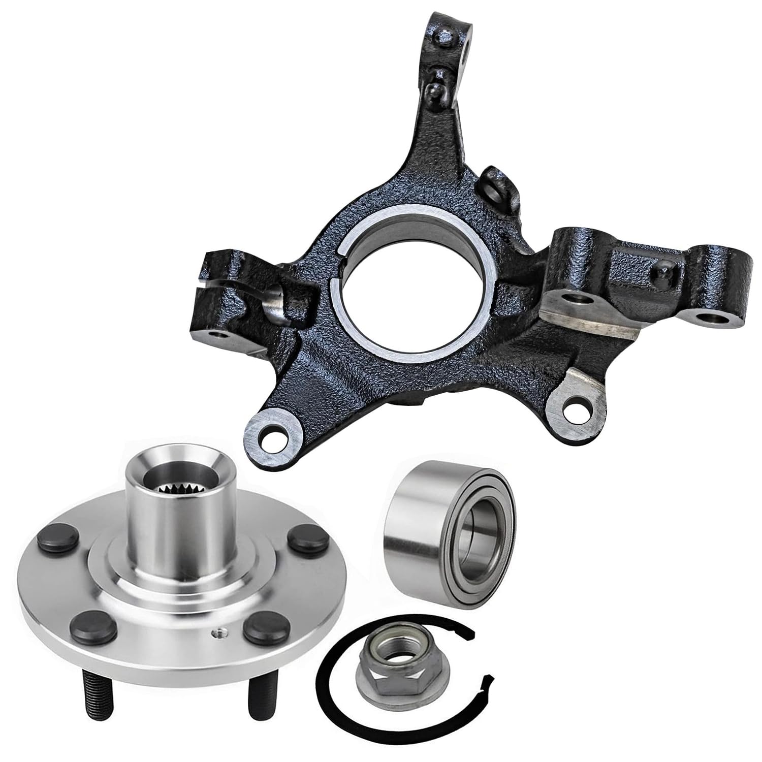 Detroit Axle - Front Left Steering Knuckle Kit for 07-10 Ford Edge