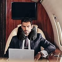 Vista 6 de Almohadas de viaje rellenas de aire para dormir, soporte de cuello de avión, almohada de viaje inflable, almohada cervical de viaje para almohada