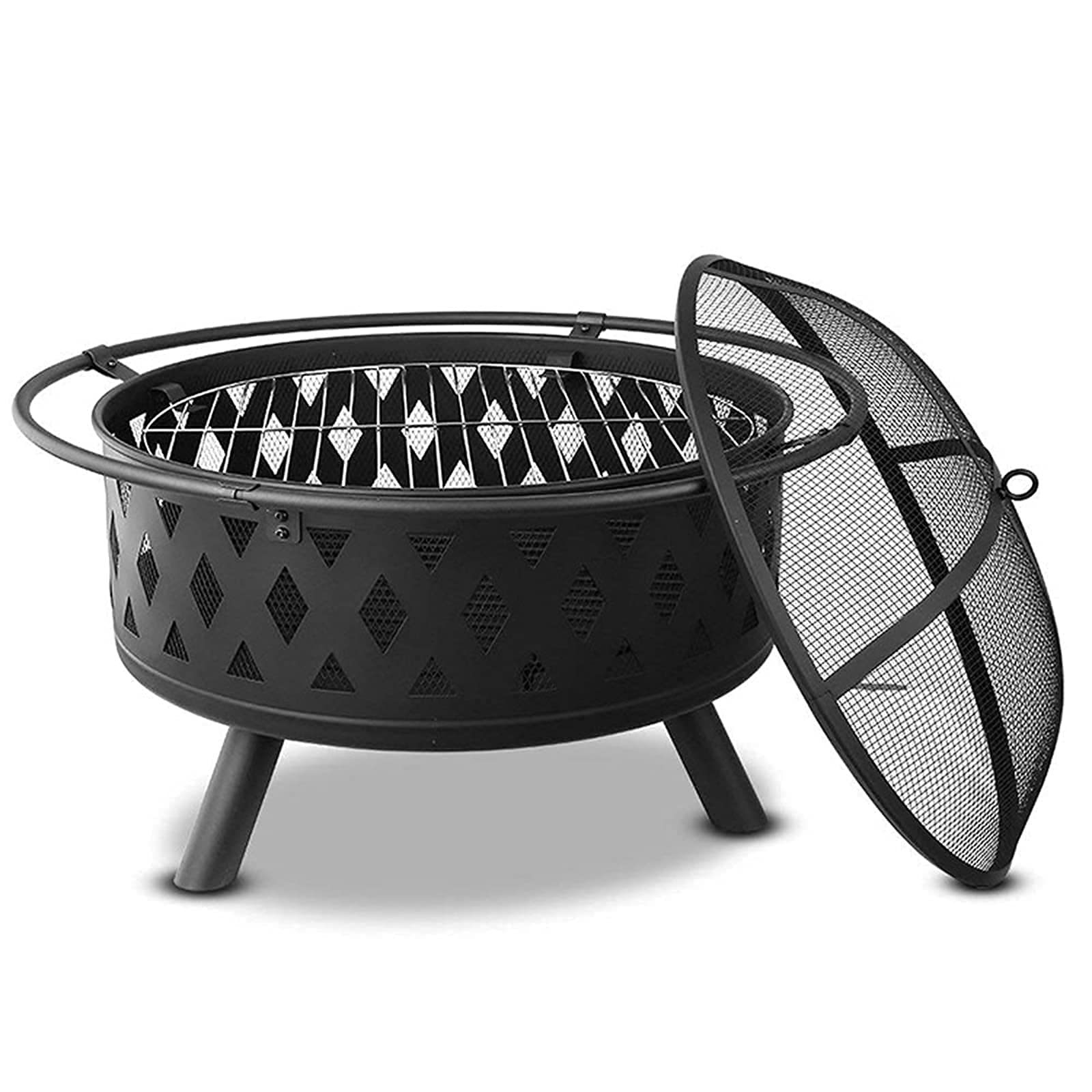 Zewnętrzna palenisko na drewno na podwórko, patio, ogród, kominek, grill, miska na ognisko, grill The Wild