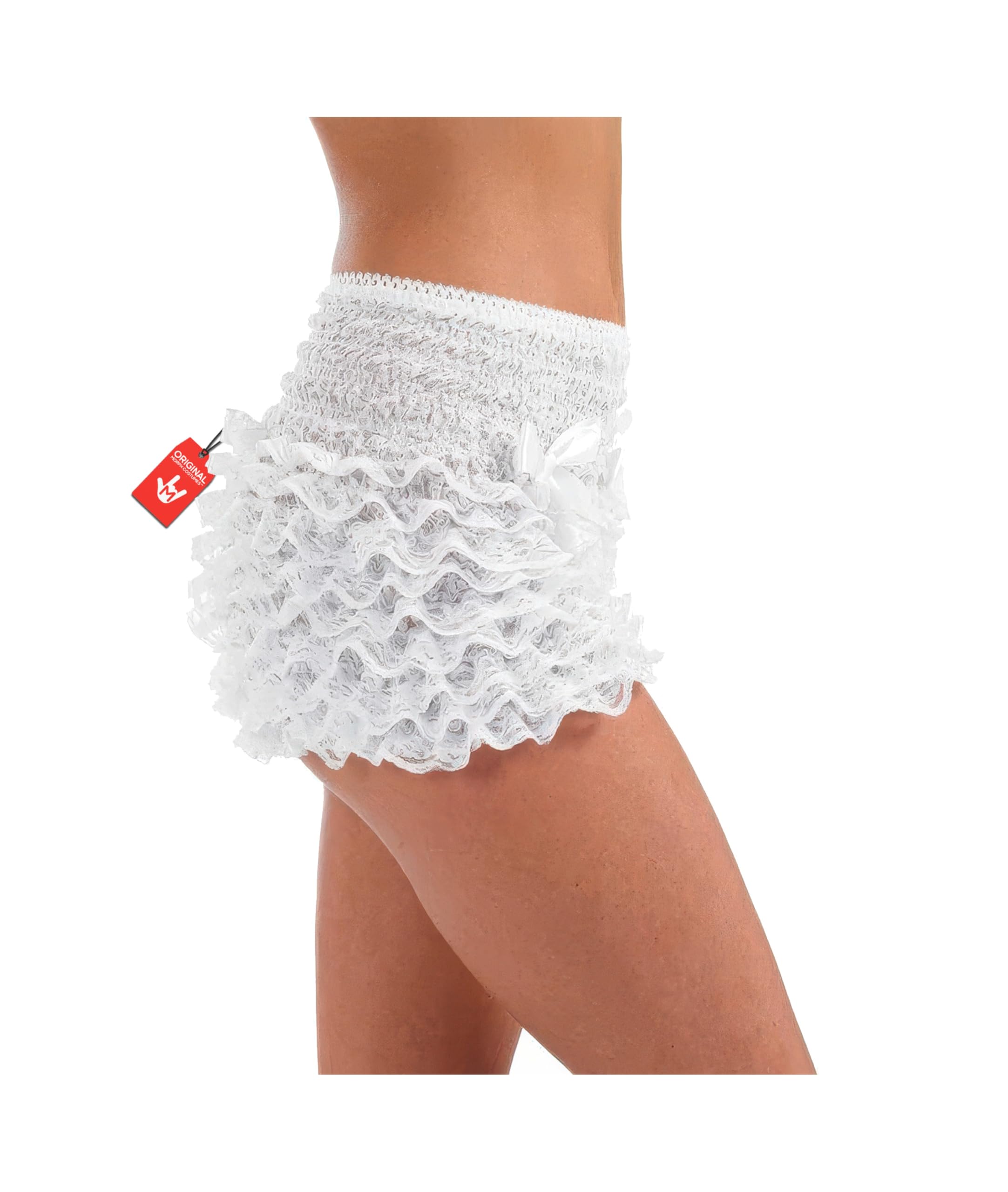 Fun Shack Mutandine Burlesque Bianche - Abbigliamento e Accessori per Costume Burlesque Donna, Ideale per Feste e Spettacoli, Taglia Unica