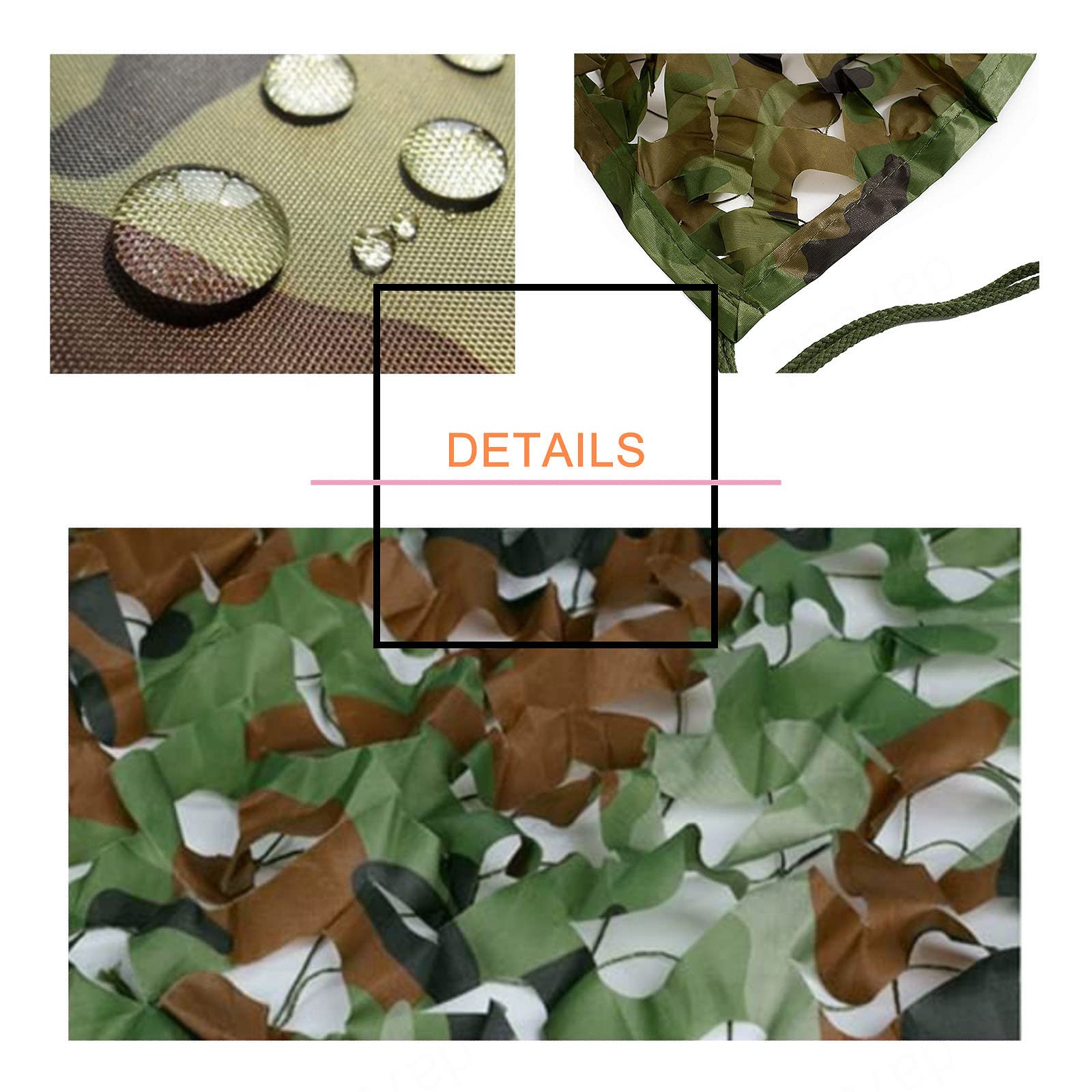Red de Camuflaje,camuflaje militar,redes de protección fotográfica,redes de tela oxford,simulación de juegos,3D,redes de camuflaje forestal,observación de aves en la selva,Jungle-6×7m/19.7×23.0ft