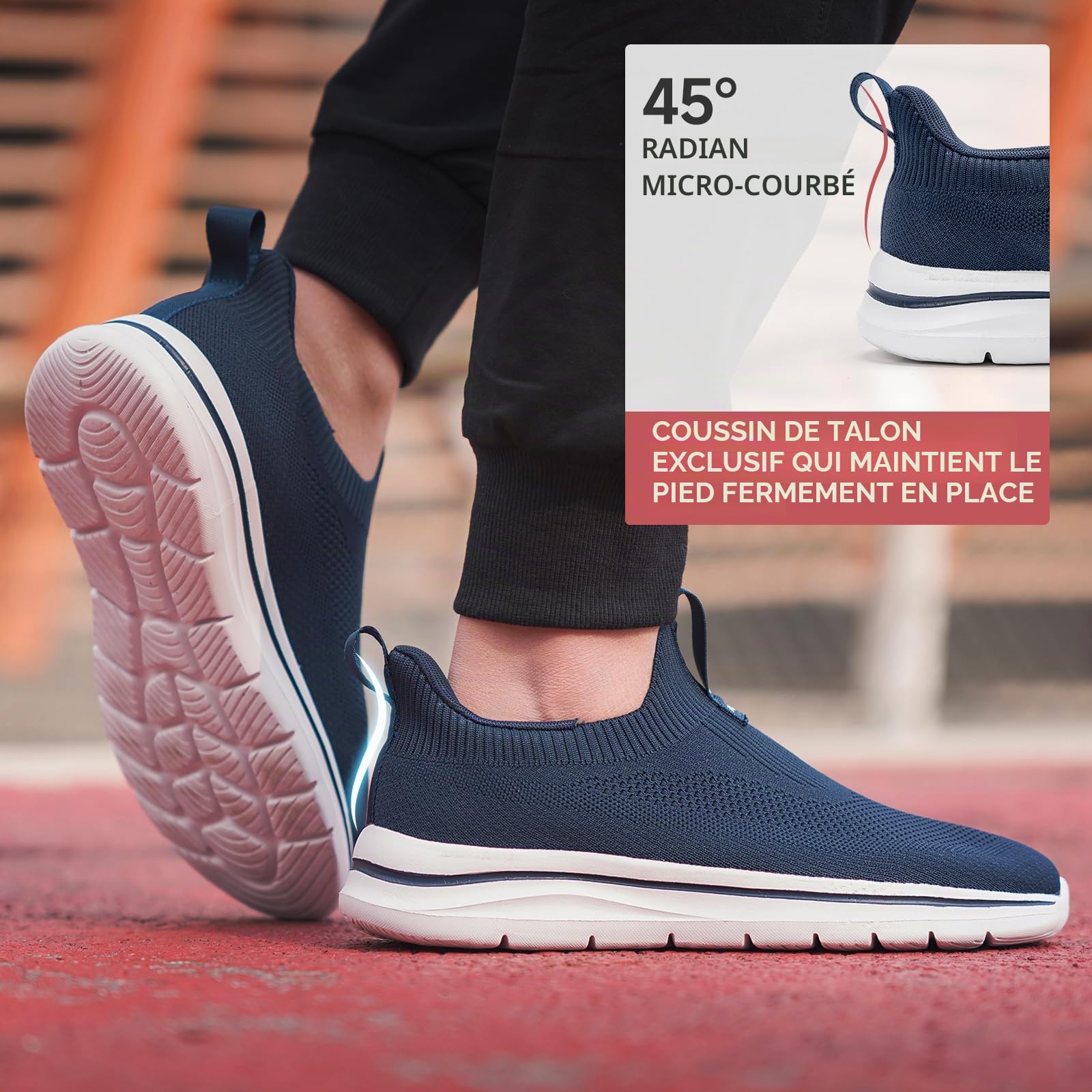 Sosenfer Chaussures pour Homme Baskets Slip-on légères à Enfiler Mains