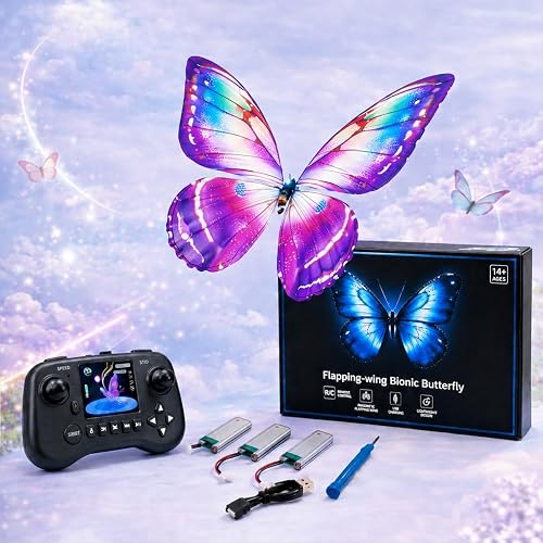 Bionic Butterfly - Sensor Assisted Ornithopter Drone Easy To Fly