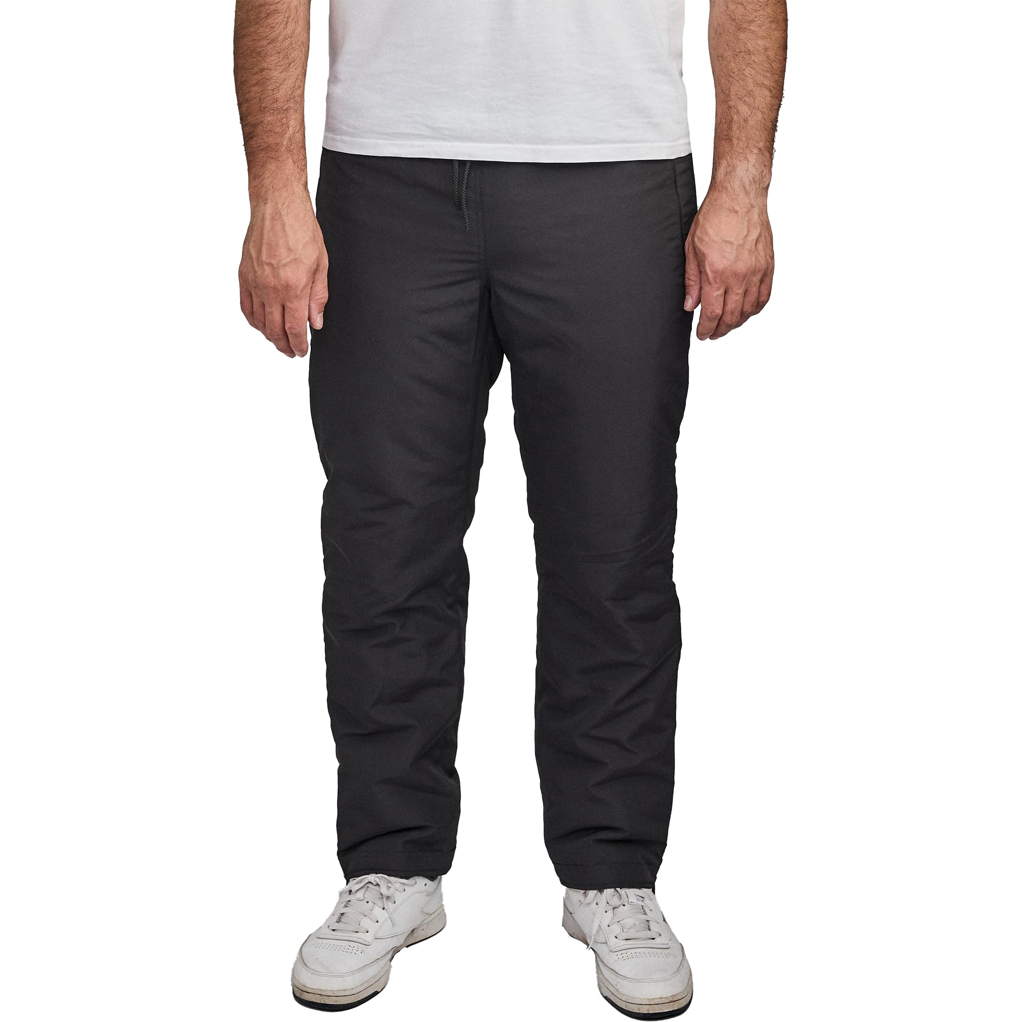 Dobsom – Pantalones de rehabilitación para hombre y mujer con forro I – Pantalones de deporte de invierno con cremallera completa I Pantalones de deporte de invierno para exterior, Mujer, Negro , 5XL