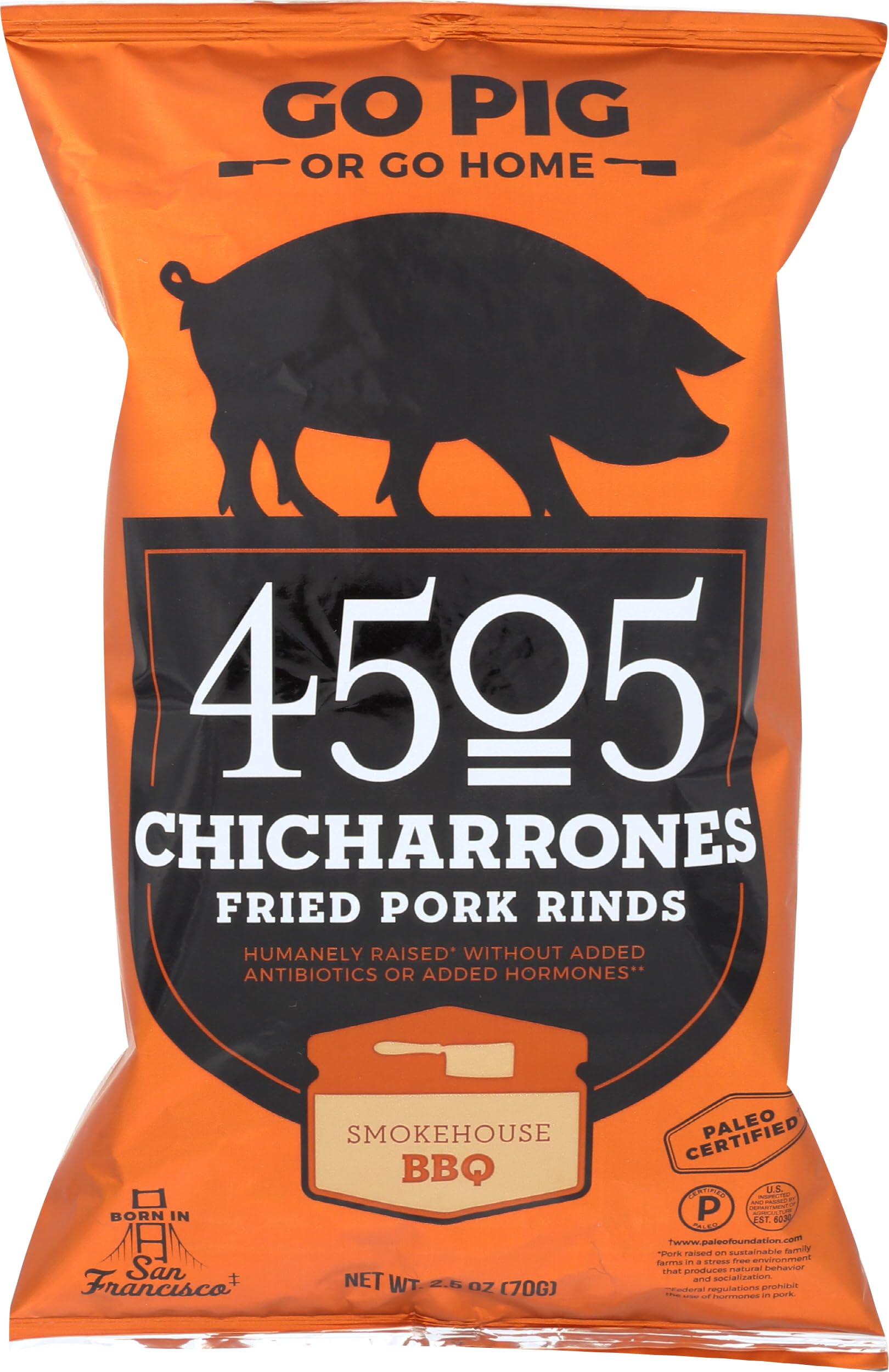 4505 Meats, Chicharrons Fried Pork Rinds, 2.5 Ounce