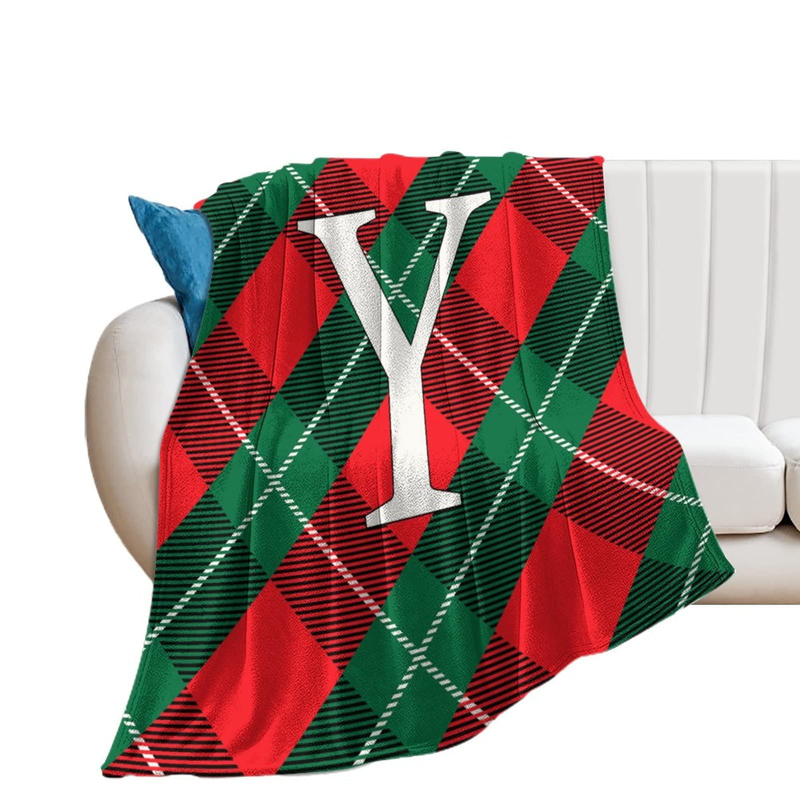 Plaid en flanelle initiale Y couverture maison bureau crèche 178x203