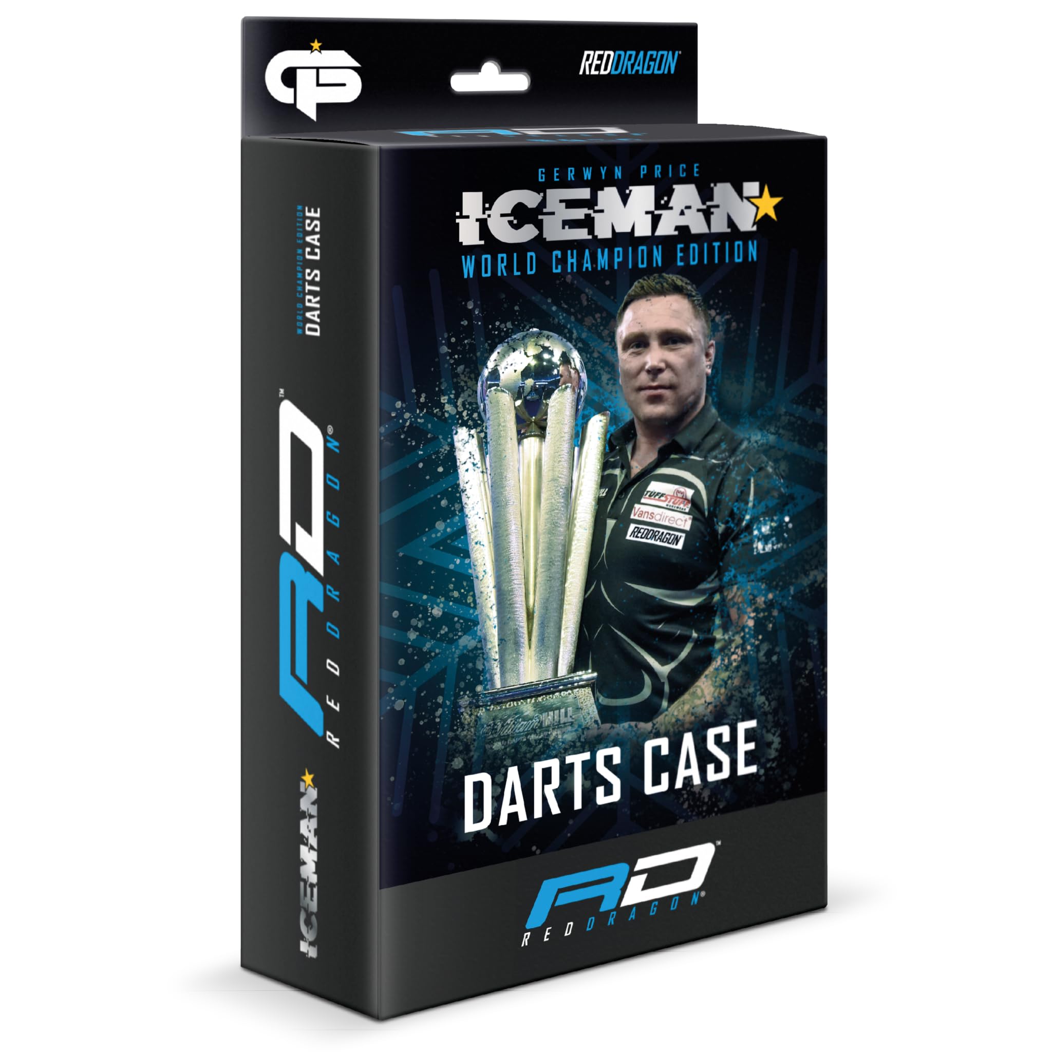 RED DRAGON Gerwyn Price Iceman World Champion Edition - Custodia per freccette, organizer professionale per accessori, custodia per 3 freccette completamente assemblata