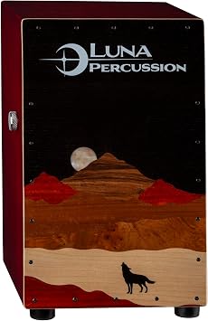 Luna Guitars Vista Wolf Cajon with Bag
