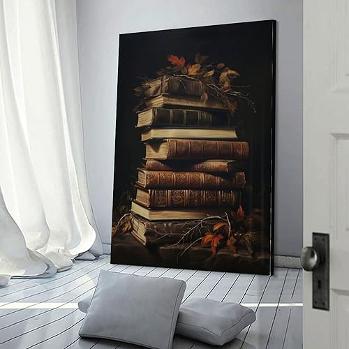 Miniatura 3 de LohxA Rustikale Herbst Dekor Wandkunst Buchkunst Stillleben Stimmungsvolle Wandkunst Druckbare - Póster vintage para estética de habitación, póster