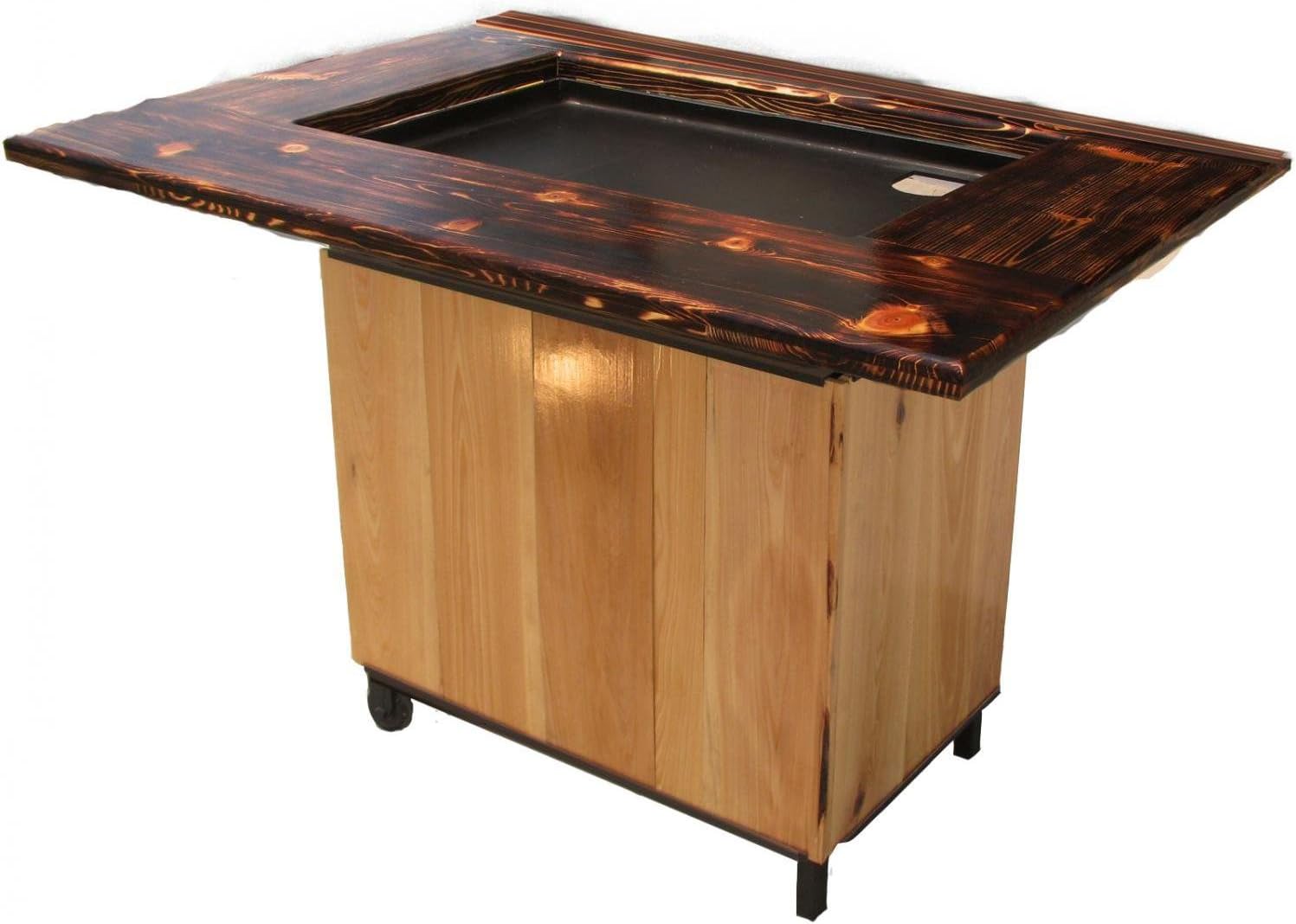 Portable Outdoor Grill - Torched Cypress