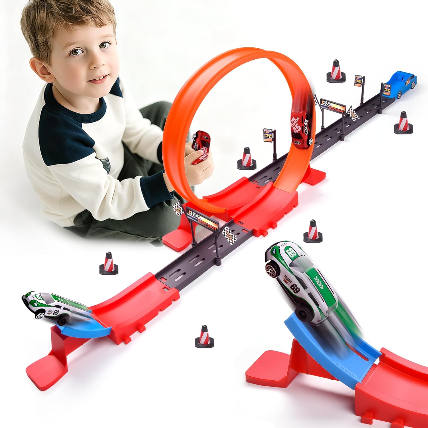Juego Pista de carreras con un loop y 2 coches por 8,54€