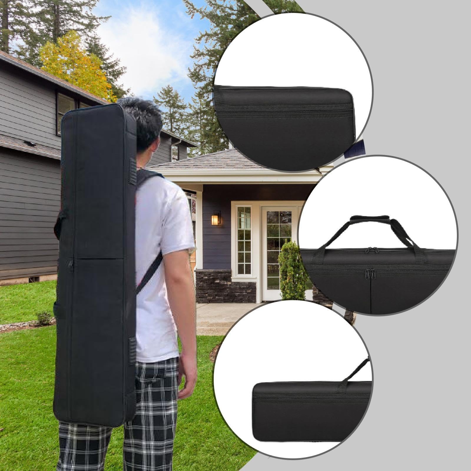 Keyboardtasche, Klavierkoffer, Geschenk mit Griff, Wasserdichte, Verdickte Handtasche, Keyboardtasche für Outdoor, Musikstudio, Konzerte, 61 Schlüssel