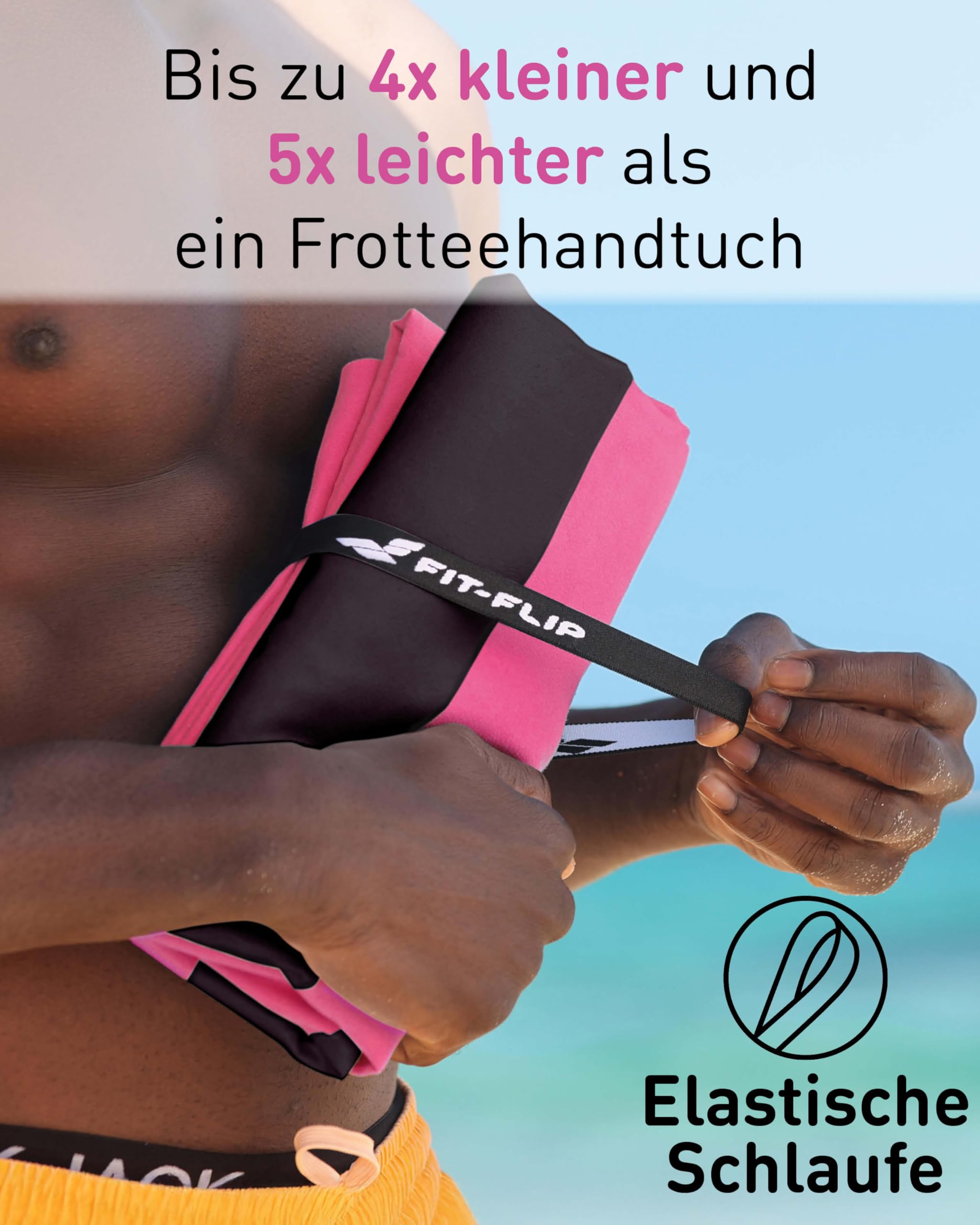 Fit-Flip Strandtuch XXL Mikrofaser leicht und schnelltrocknend – Ansicht 5